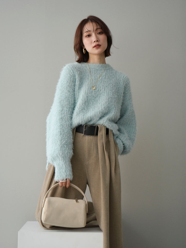 [SET]ボリュームスリーブシャギー MIXニットプルオーバー+ボリュームスリーブシャギー MIXニットプルオーバー(2set)