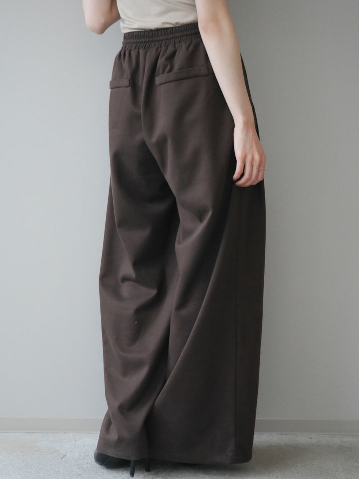 [予約]配色パイピングイージーパンツ/brown