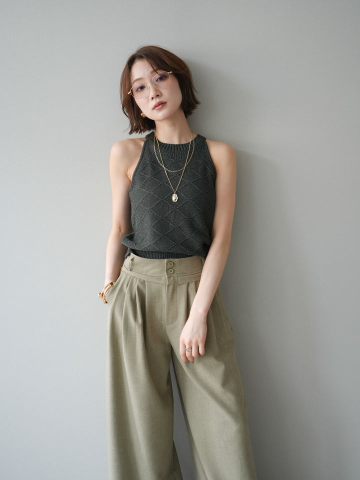 [予約]アメスリニットトップス/black