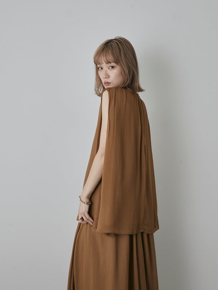 [予約]シアータックショルダーブラウス/ベージュ