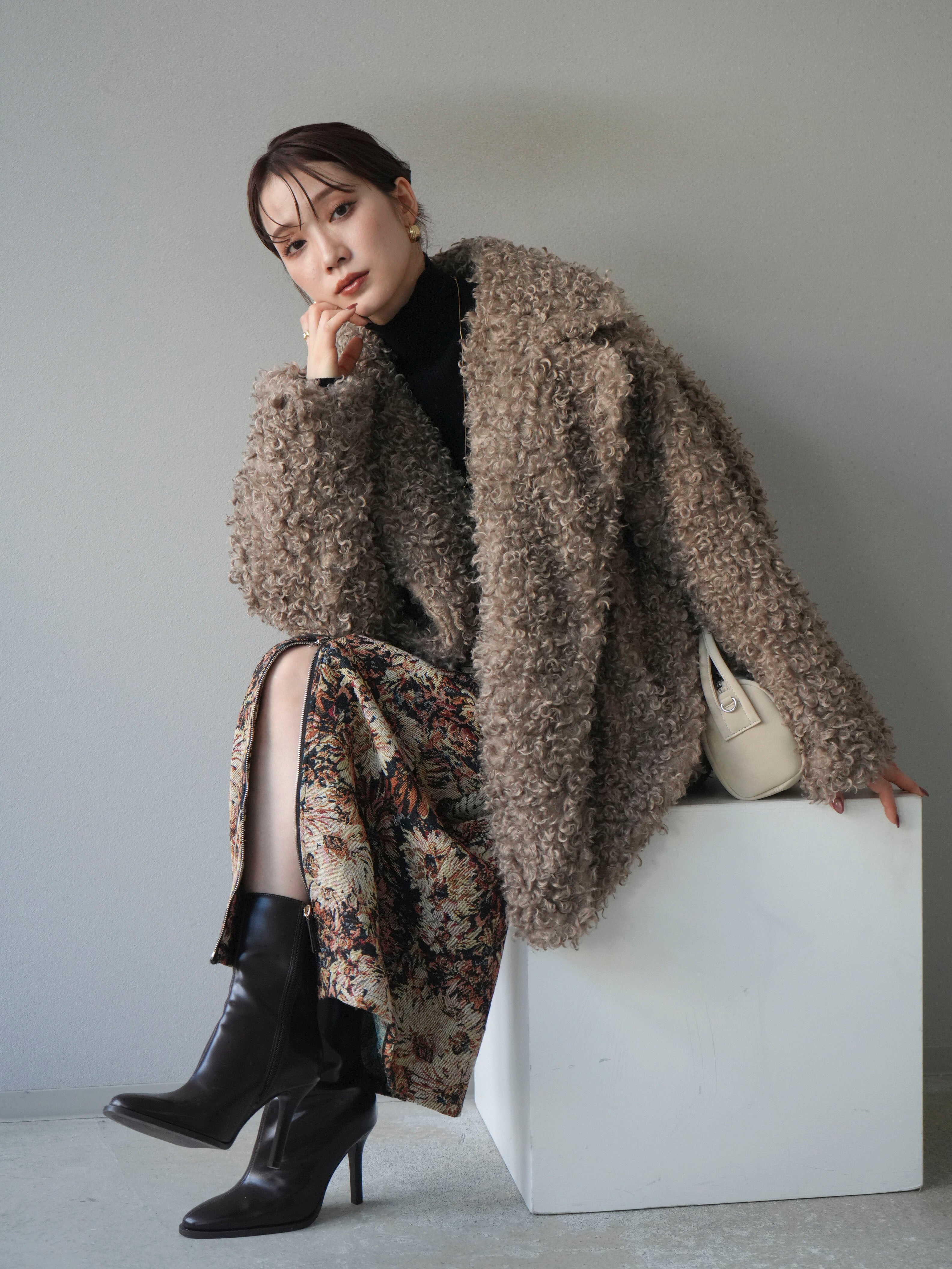 予約]プードルファーダブルミドルコート/beige – Lumier