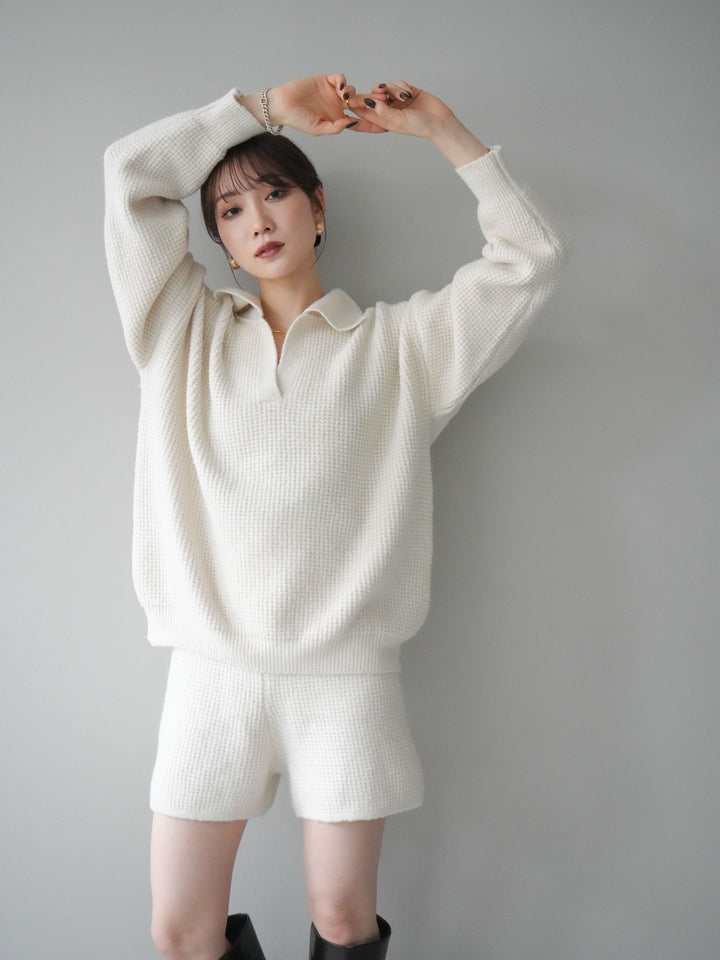 [SET]ポロニットプルオーバー＆ショートパンツSET UP+選べるアクセセット(2set)