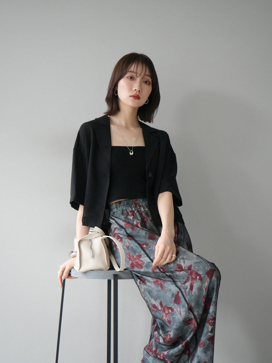 [予約]ハーフショートジャケット/ブラック