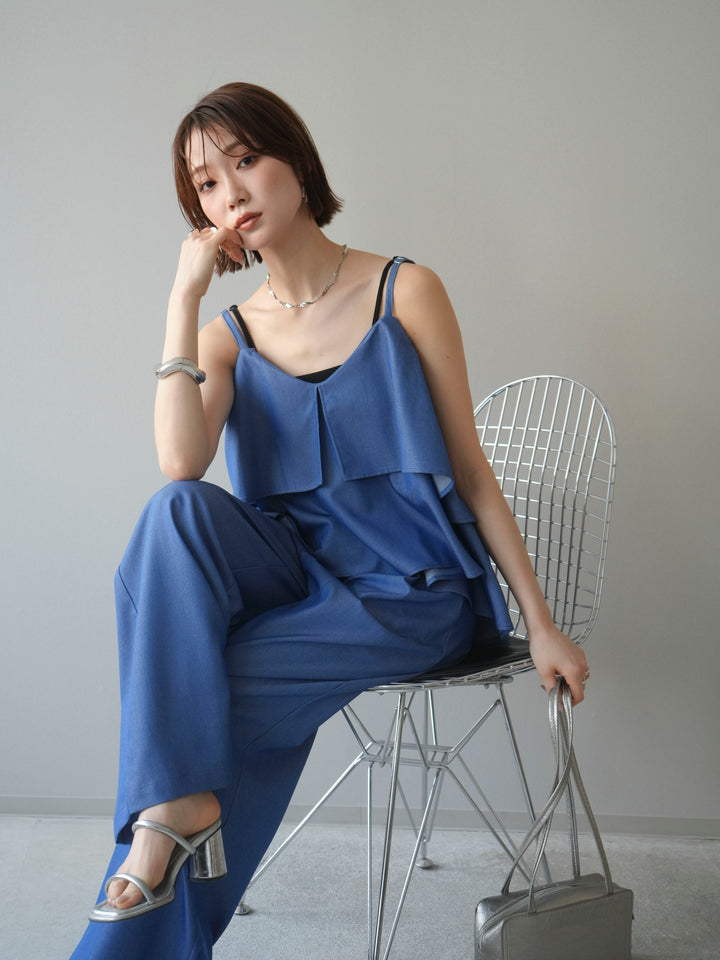 [予約]ティアードキャミソール/black