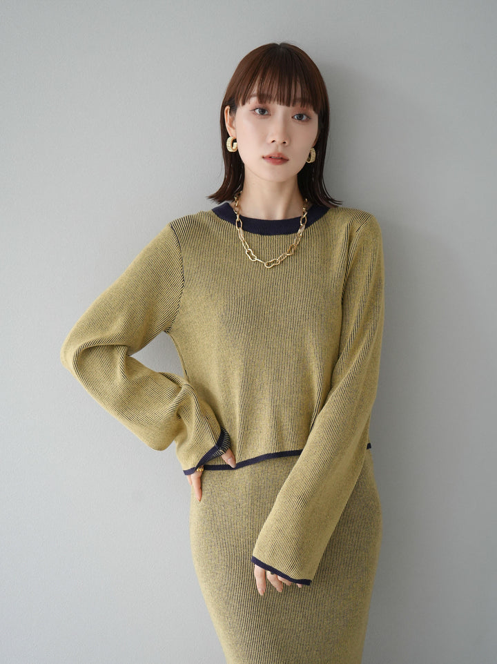 [套裝] 雙面配色羅紋針織套頭衫 + 可選飾品套裝（2 套）