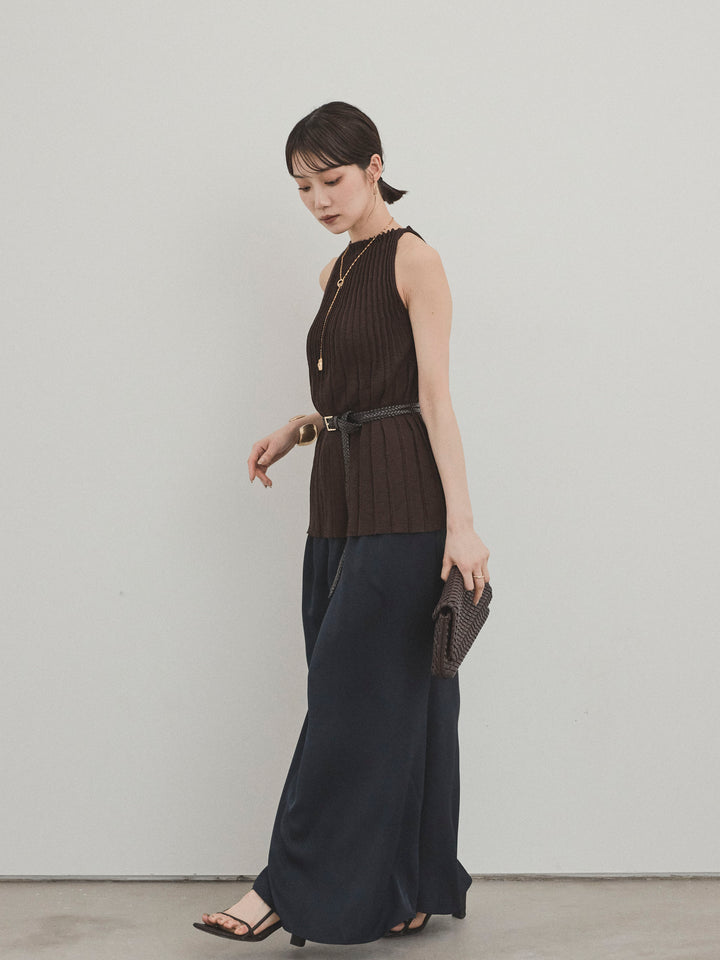 [予約]リラックスナロースカート/ネイビー