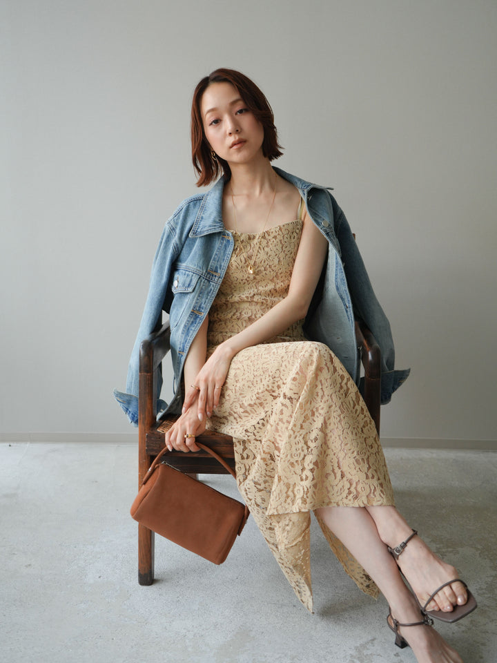 [SET]フルレースキャミ＆IラインスカートSET UP