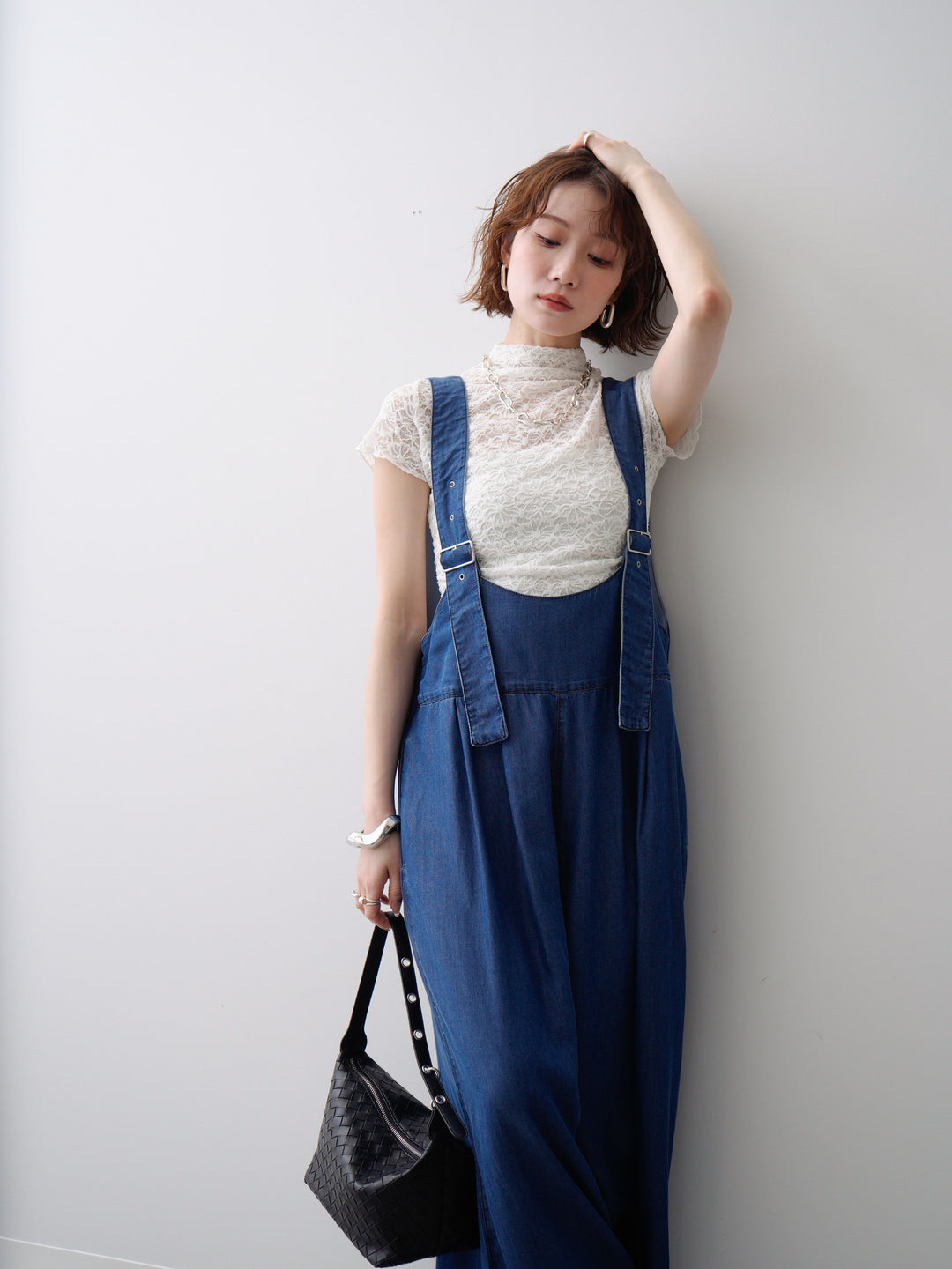 [予約]前後2WAYテンセルデニムオールインワン/blue