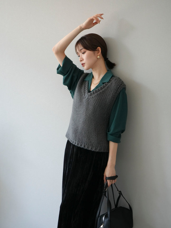 [予約]レーヨンライクショートジャケット/グリーン