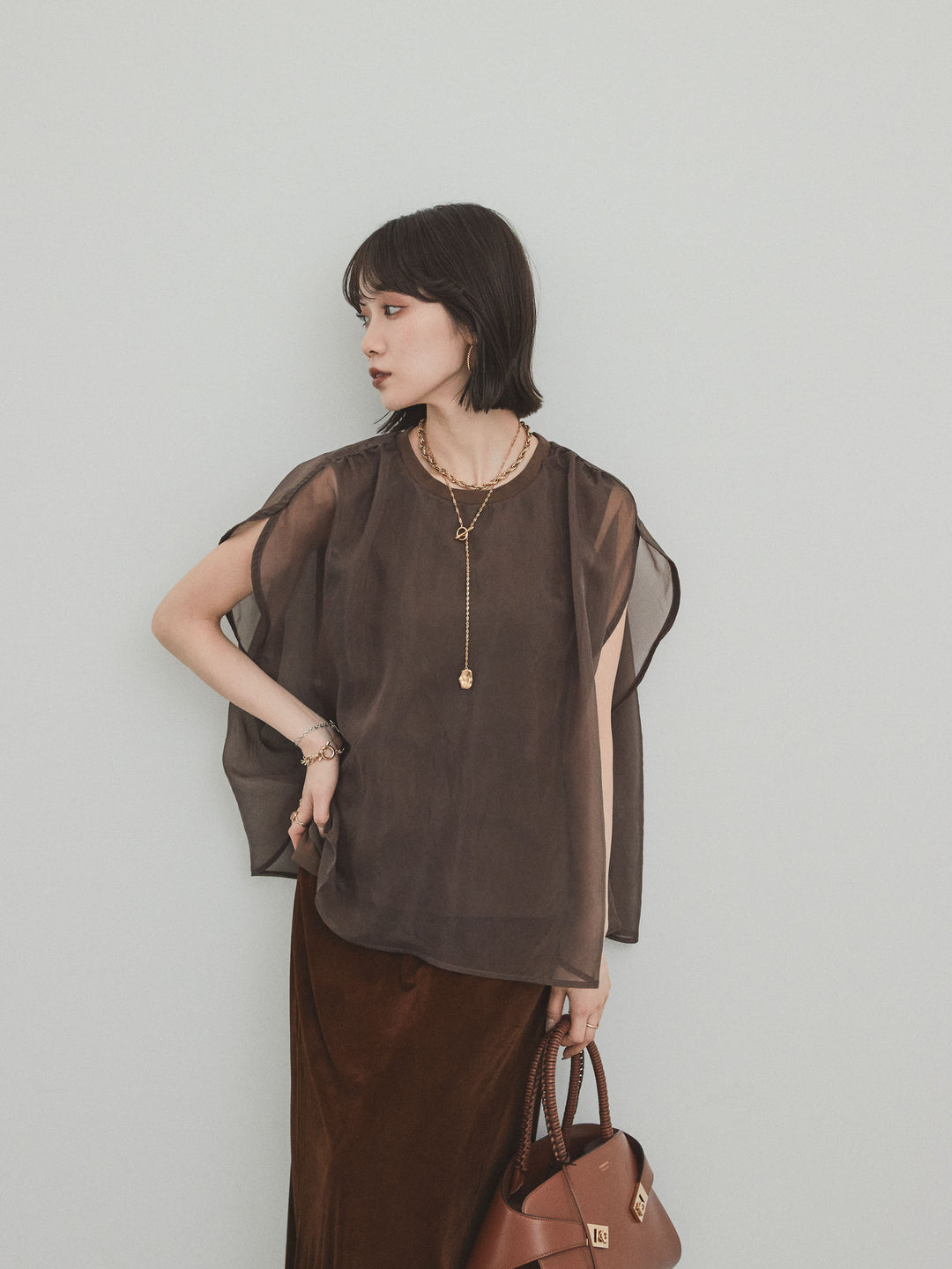 [SET]コンパクトスムースシアーレイヤードトップス+コンパクトスムースシアーレイヤードトップス(2set)