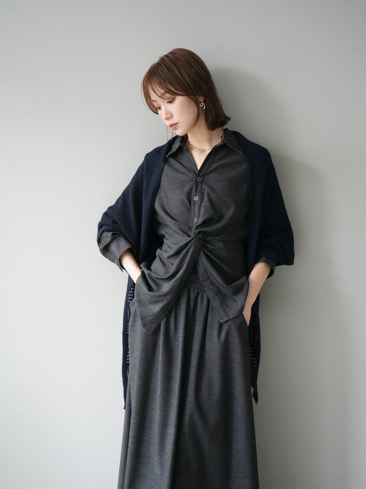 [SET]ツイストデザインシャツ＆スカートSET UP