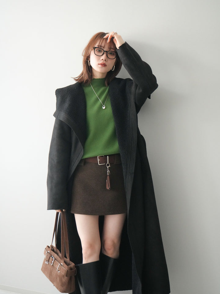 [予約]BIGカラームートンコート/black