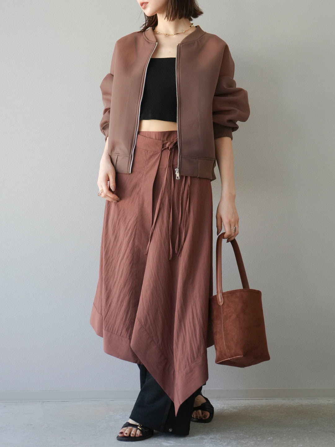 [予約]シアーダンボールボリュームスリーブMA-1/ブラウン