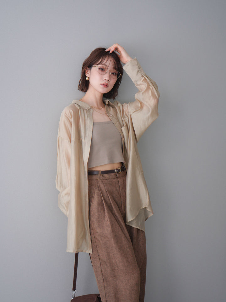 [予約]シアーオーバーシャツ/beige