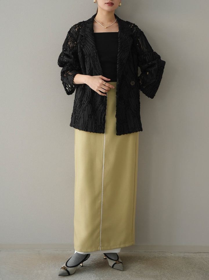 [予約]シアージャガードテーラードジャケット/ブラック