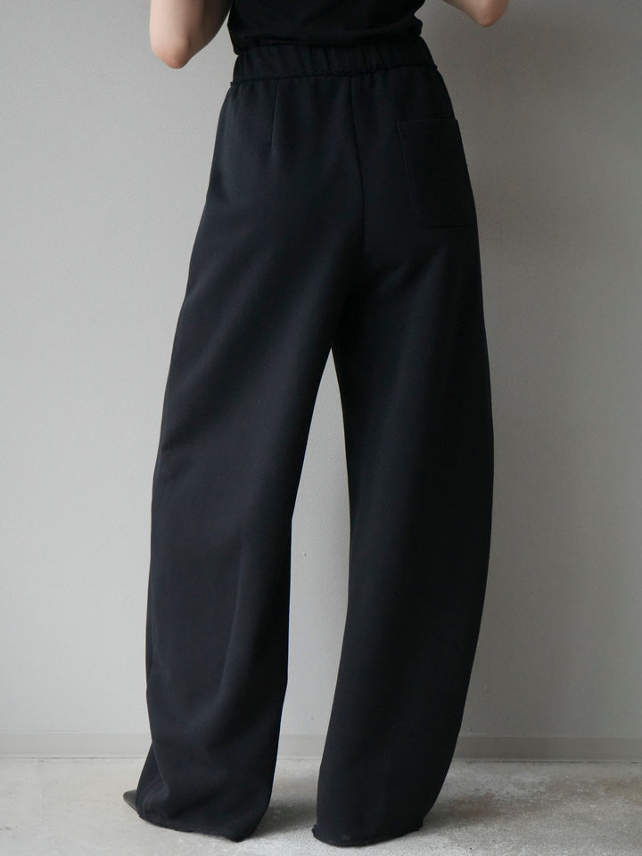 [予約]アウトシームカットオフスエットパンツ/navy