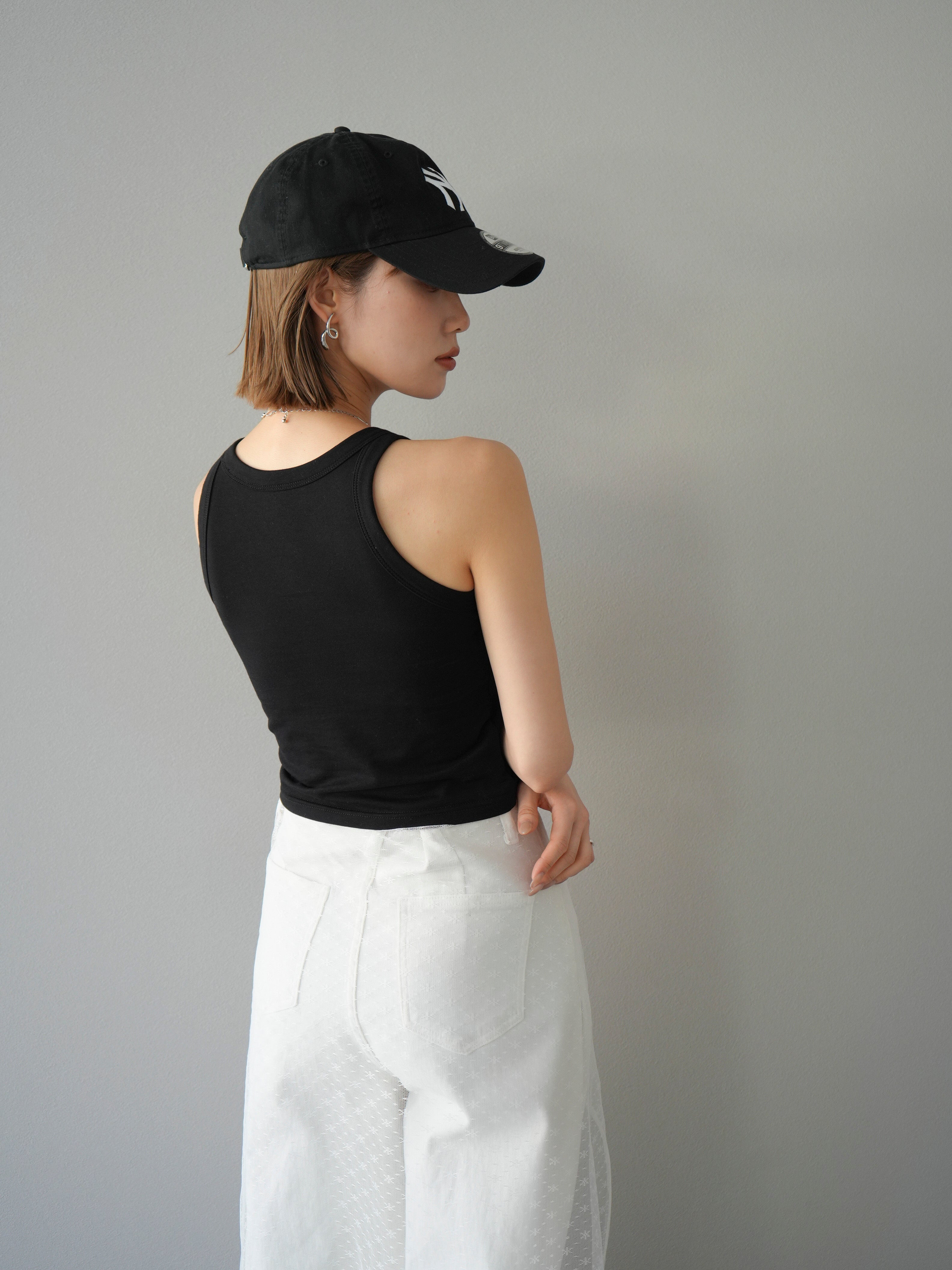 予約]カップ付アメスリタンクトップ/ブラック – Lumier