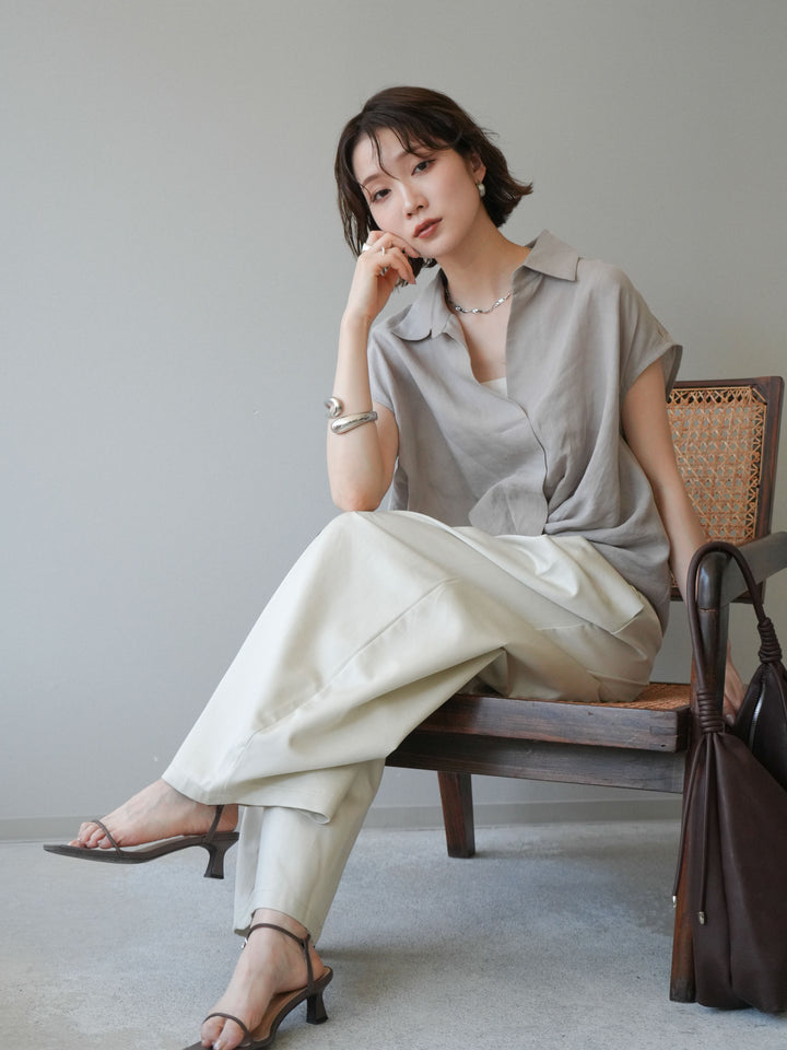[SET]フレンチツイストドレープシャツ+フレンチツイストドレープシャツ(2set)