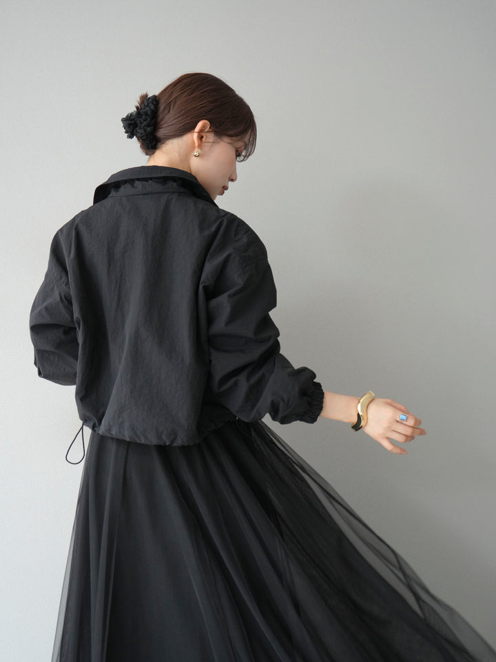 [予約]ポケットデザインショートブルゾン/ブラウン