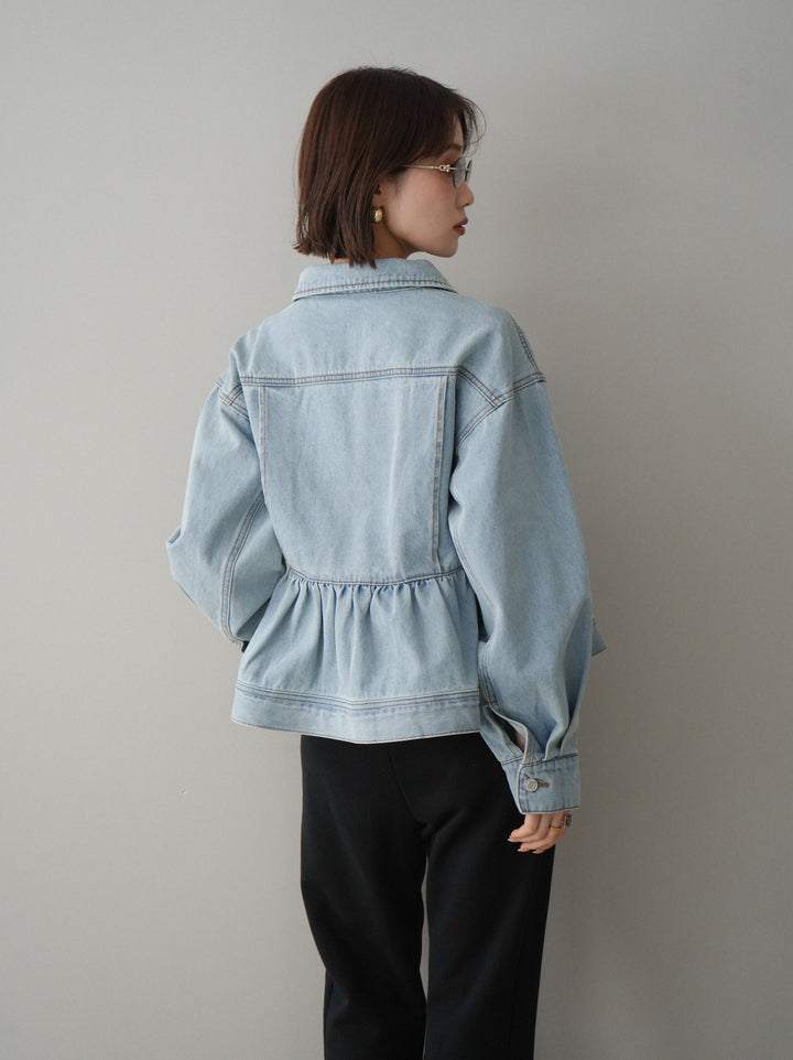 【套裝】荷葉邊牛仔外套 + 荷葉邊牛仔外套（兩件套裝）
