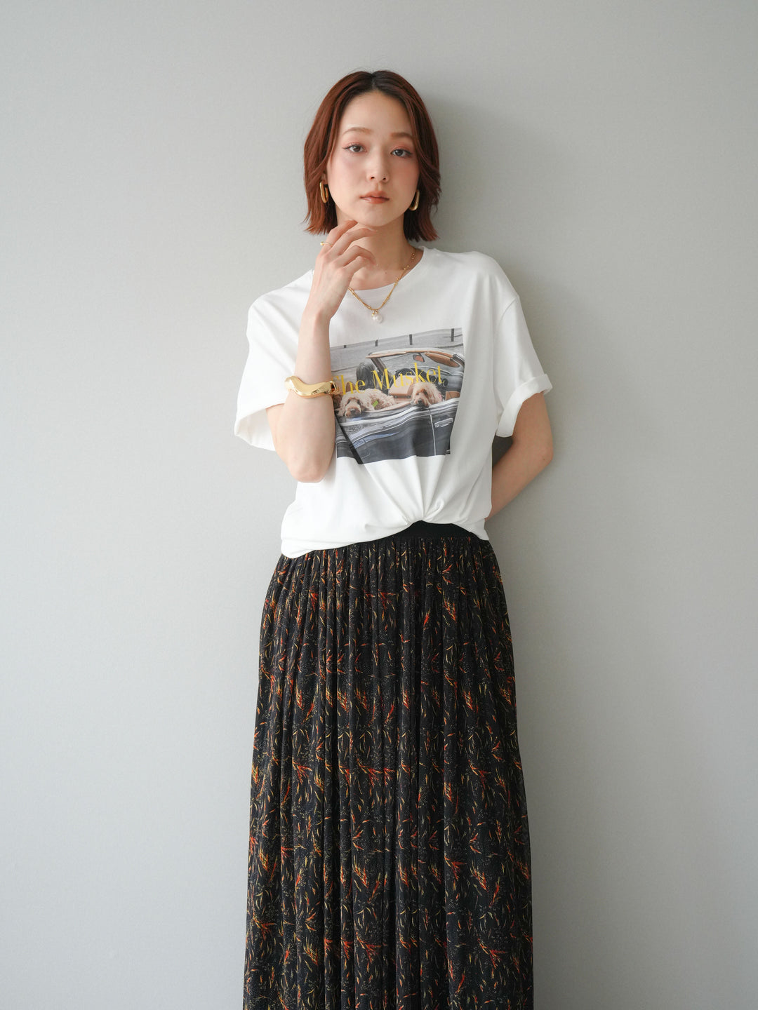 [予約]ドッグフォトTEE/white