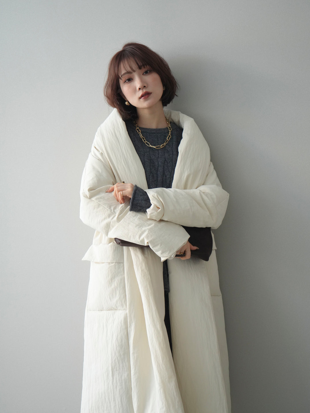 [SET]ストール付ケーブルニットプルオーバー&ロングスカートSET UP+ストール付ケーブルニットプルオーバー&ロングスカートSET UP(2set)