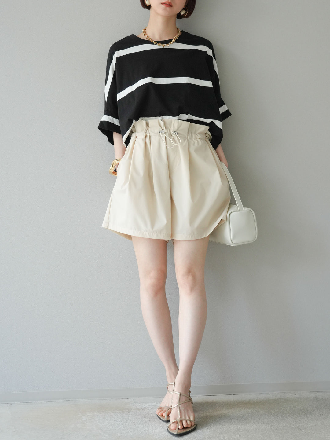 [予約]ボーダードルマンBIG Tシャツ/ブラック✕オフ