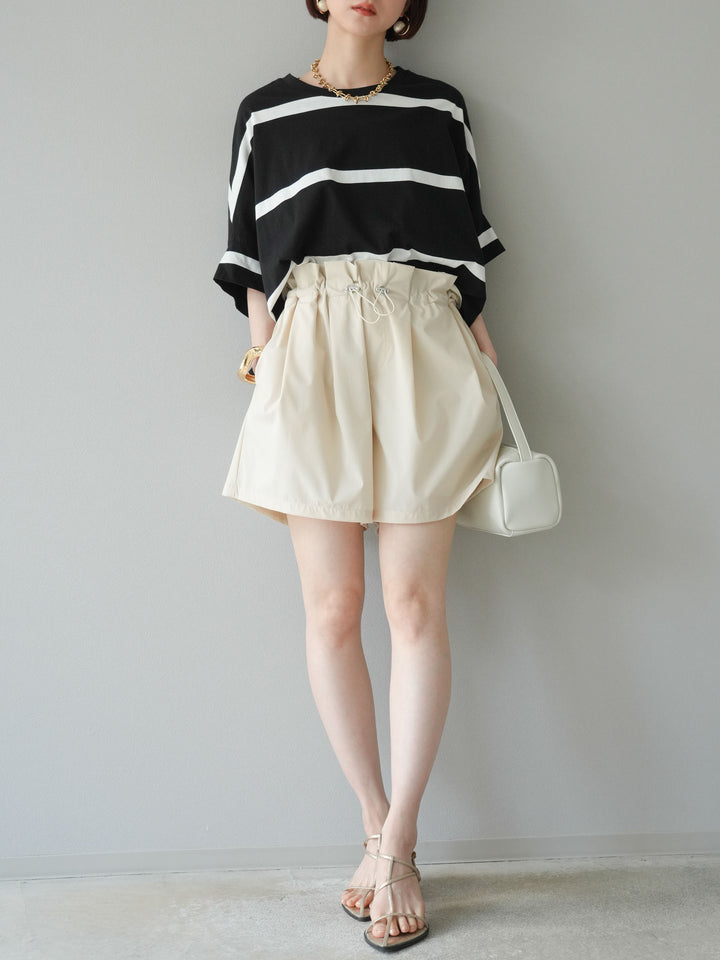 [予約]ボーダードルマンBIG Tシャツ/ブラック✕オフ