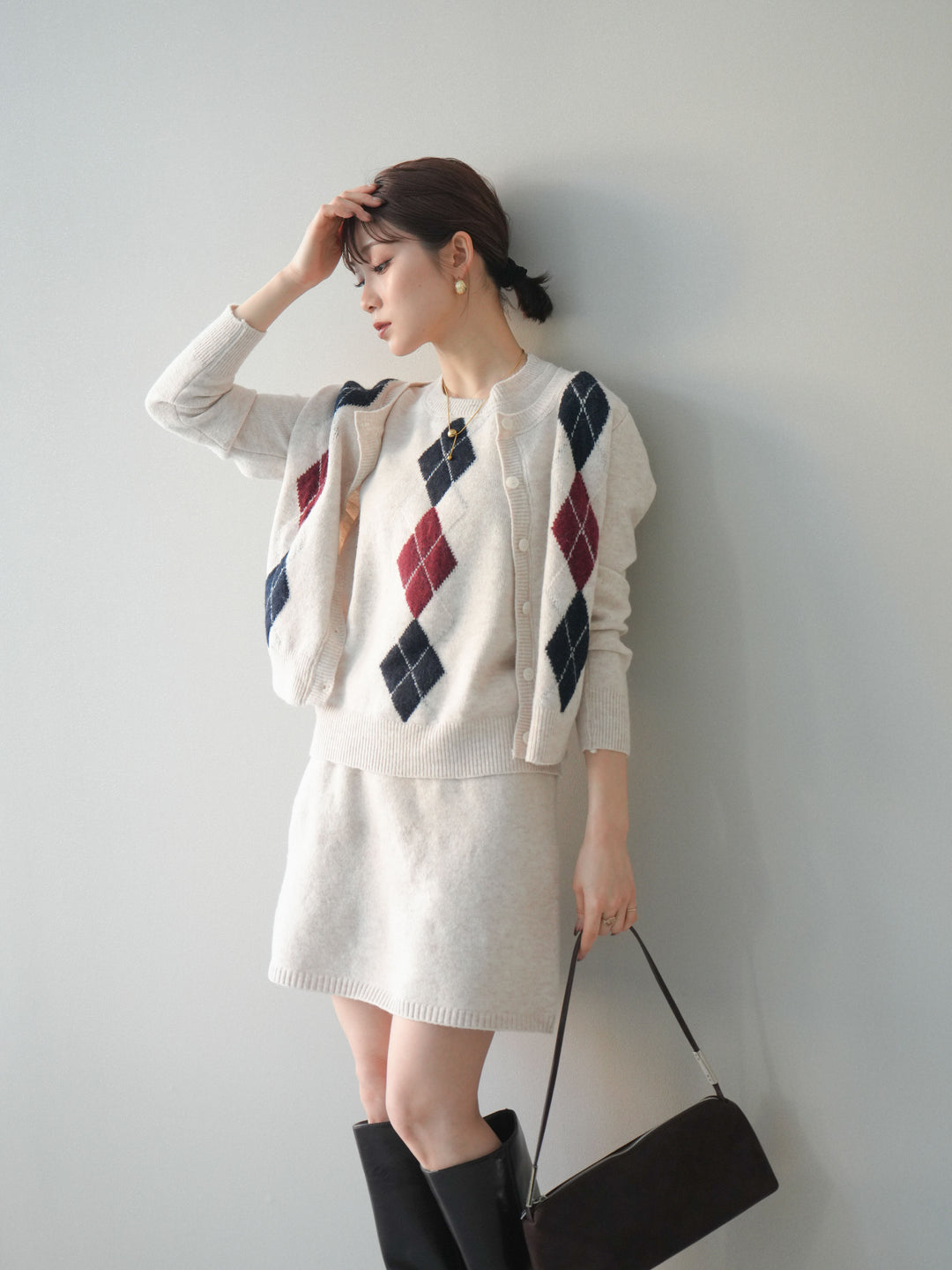 [SET]アーガイル柄3ピースSET UP(2set)