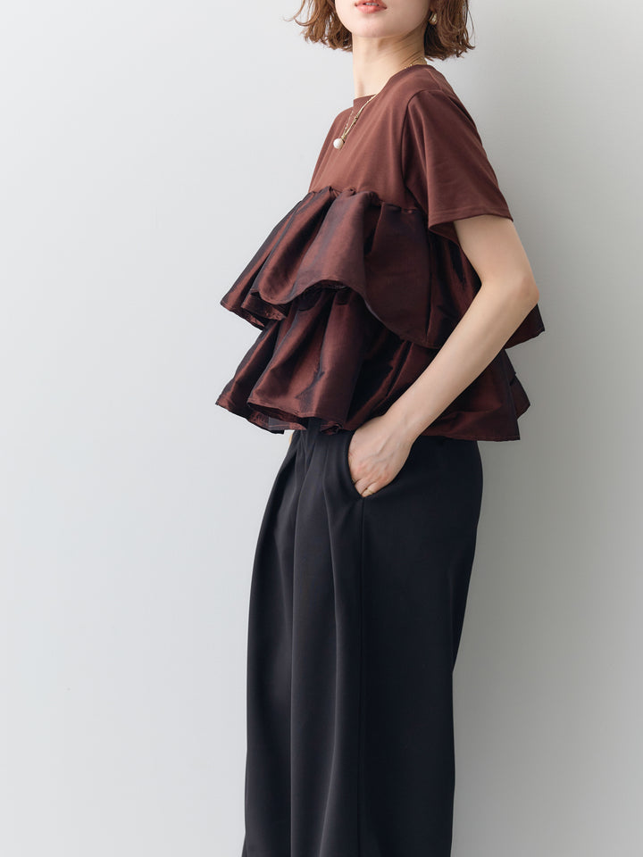 [SET]フリルティアードTEE+選べるアクセセット(2set)