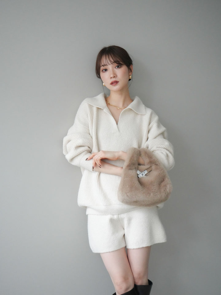 [SET]ポロニットプルオーバー＆ショートパンツSET UP+ポロニットプルオーバー＆ショートパンツSET UP(2set)