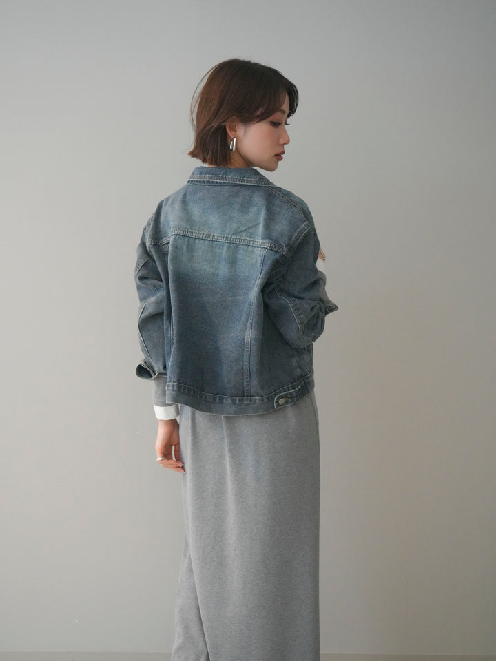 [予約]配色レイヤードヘンリーネックカットリブワンピース/mokugray