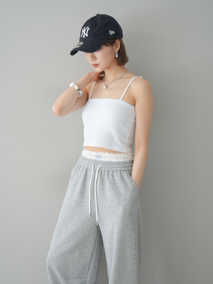 [予約]カップ付テレコリブベアキャミソール/オフ