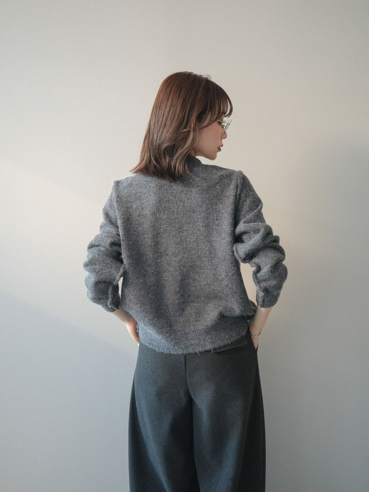 [SET]配色レイヤードニットカーディガン+選べるアクセセット(2set)