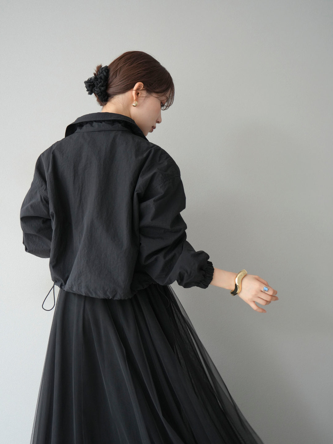 [予約]ポケットデザインショートブルゾン/ブラウン