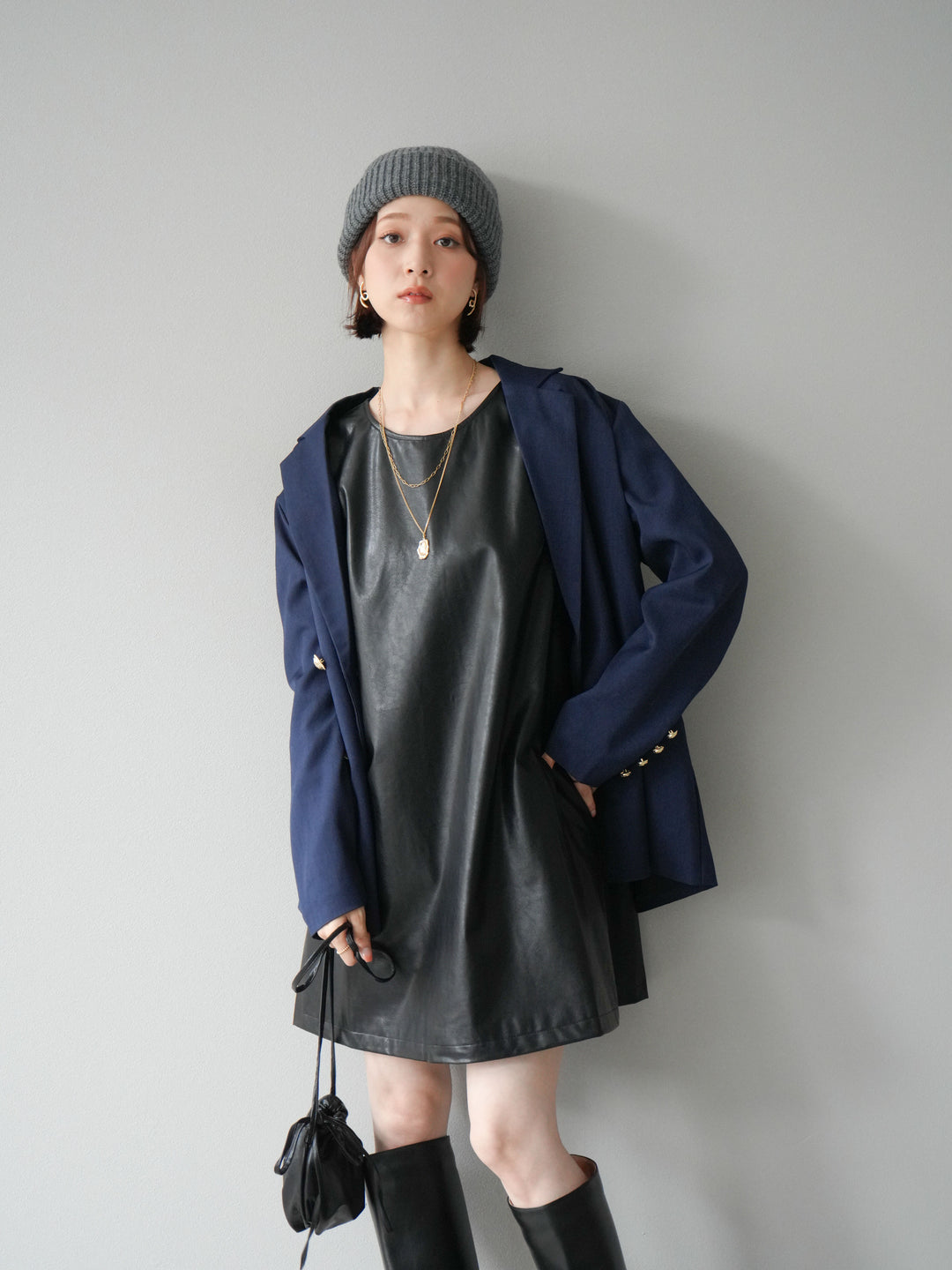 [予約]ニットビーニー/ブラック