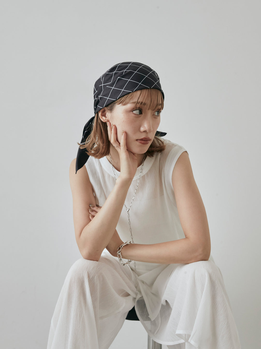 [予約]シアーワッシャーアシンメトリープルオーバー/ホワイト