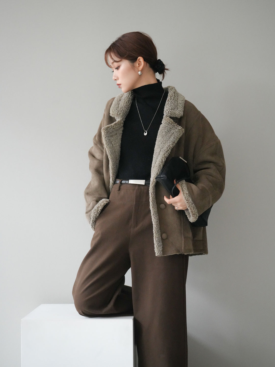 [予約]ムートンボアジャケット/khaki