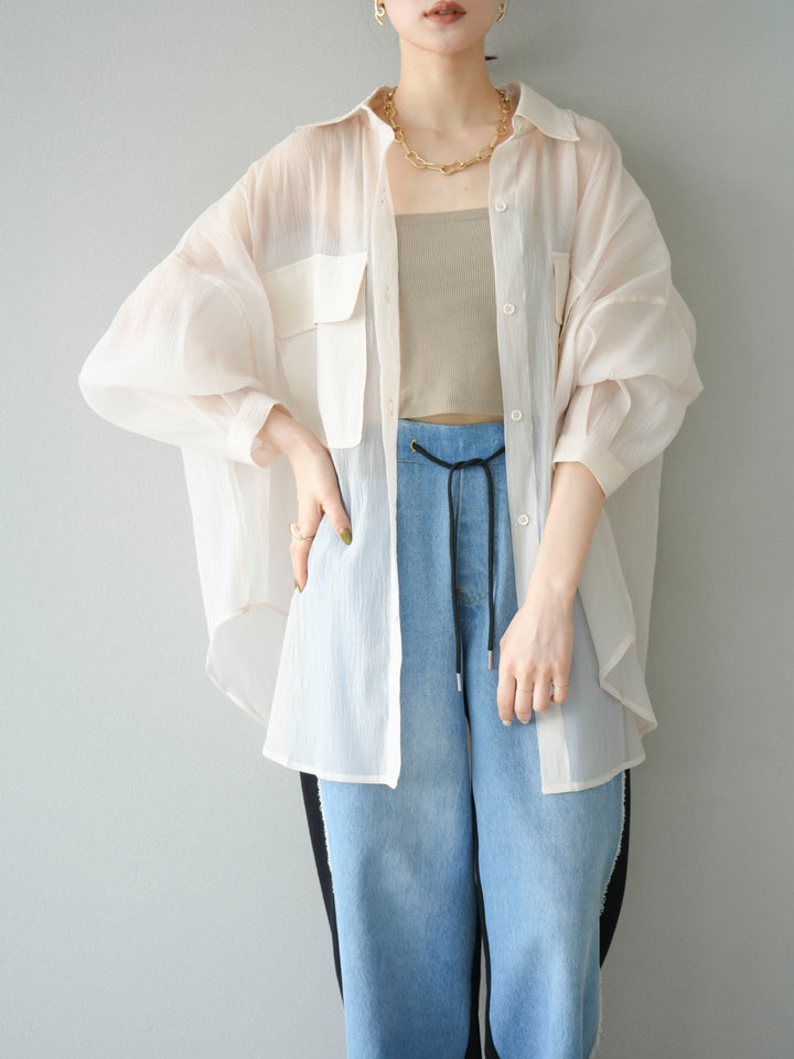 [SET]BIGポケットオーバーシアーシャツ+BIGポケットオーバーシアーシャツ(2set)