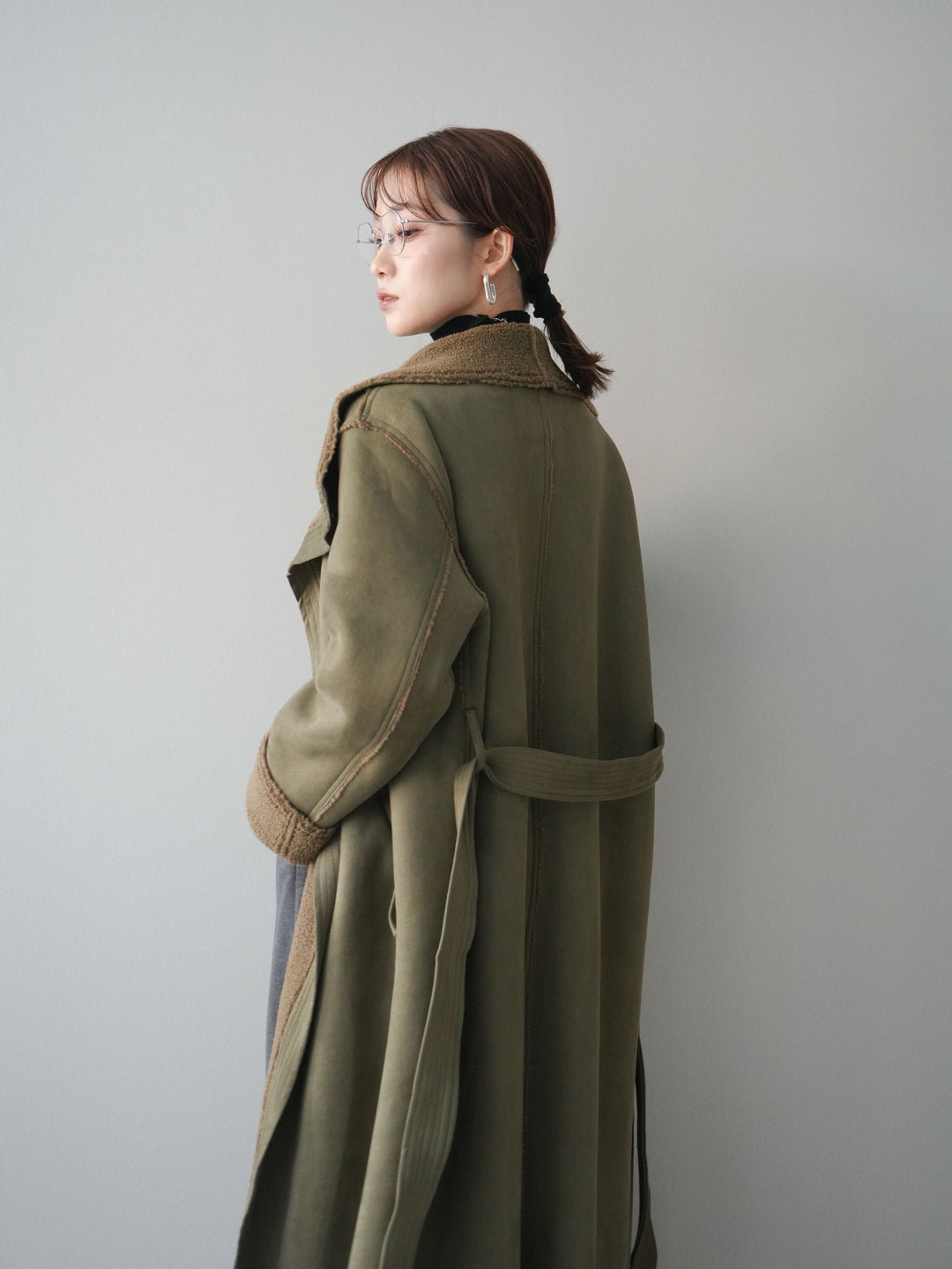 [予約]BIGカラームートンコート/khaki