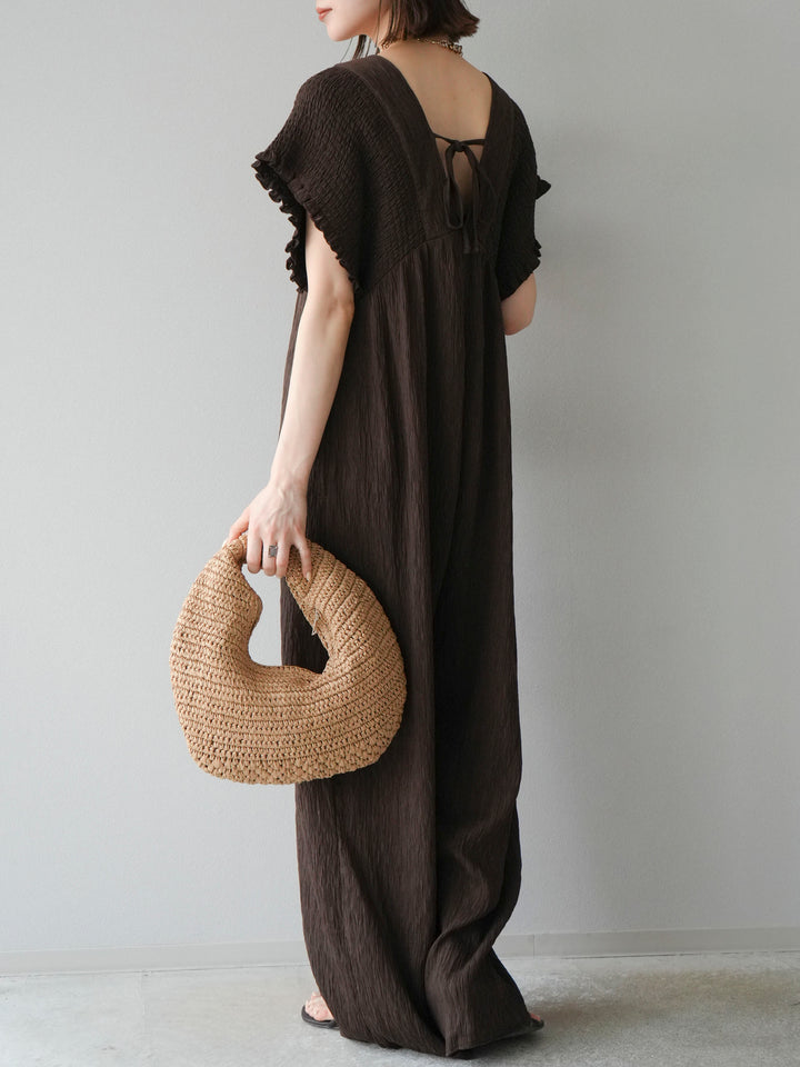 [SET]楊柳シャーリングサロペット+楊柳シャーリングサロペット(2set)