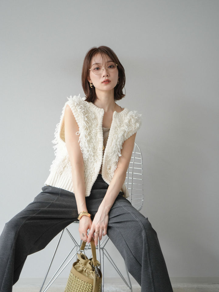 [予約]ループデザインホックベスト /アイボリー