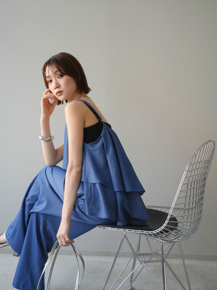 [予約]ティアードキャミソール/black