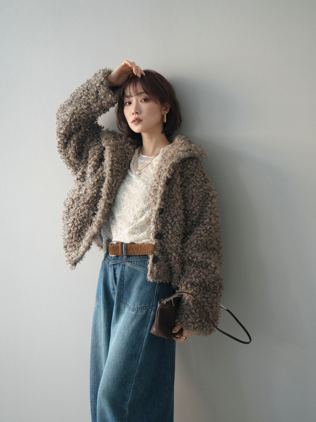 [SET]プードルファーミドルスタンドブルゾン+プードルファーミドルスタンドブルゾン(2set)