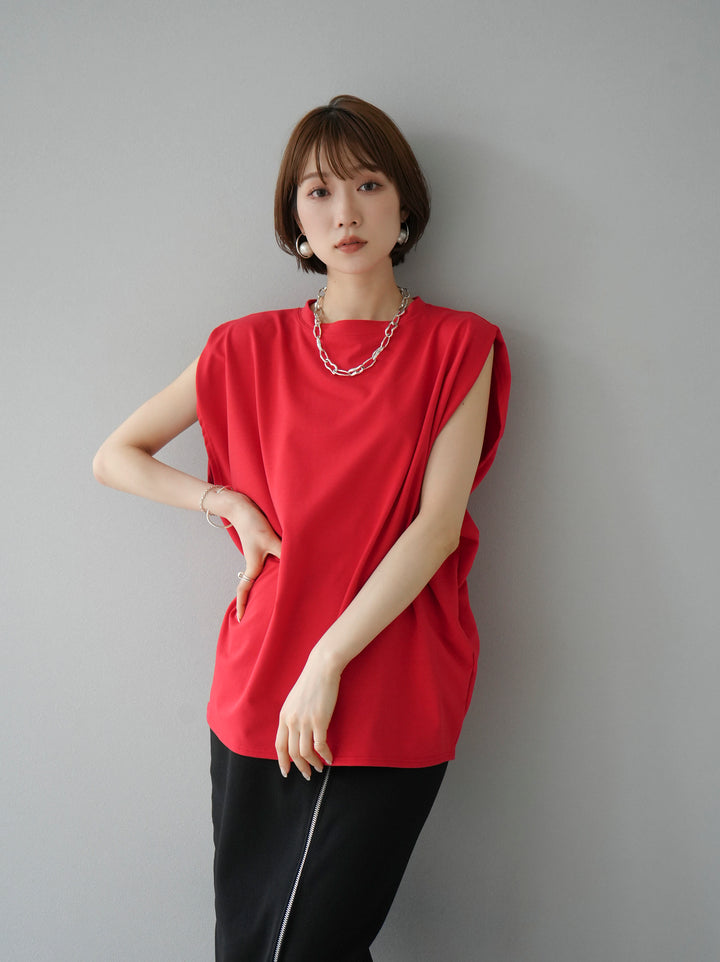 [Pre-order] Shoulder Tuck T-shirt/Red