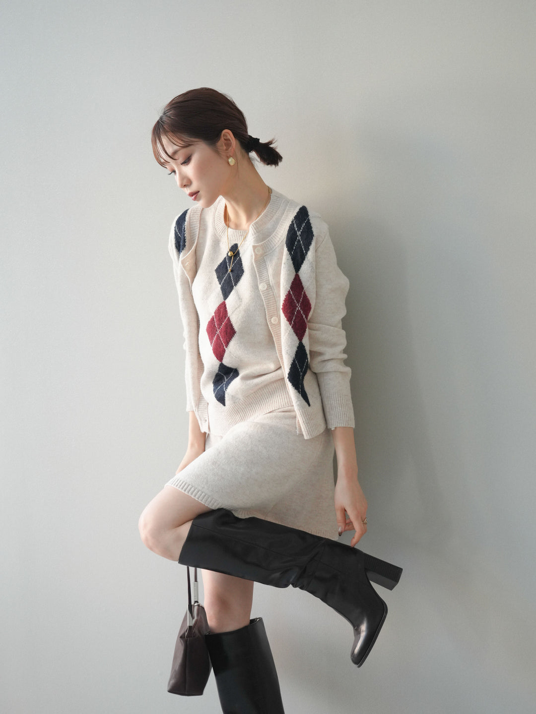 [SET]アーガイル柄3ピースSET UP(2set)