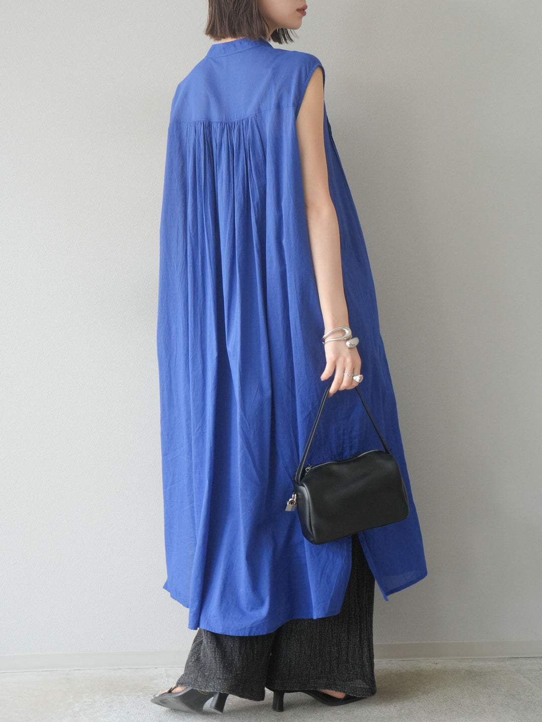 [予約]インド製コットンボイルワンピース/ロイヤルブルー