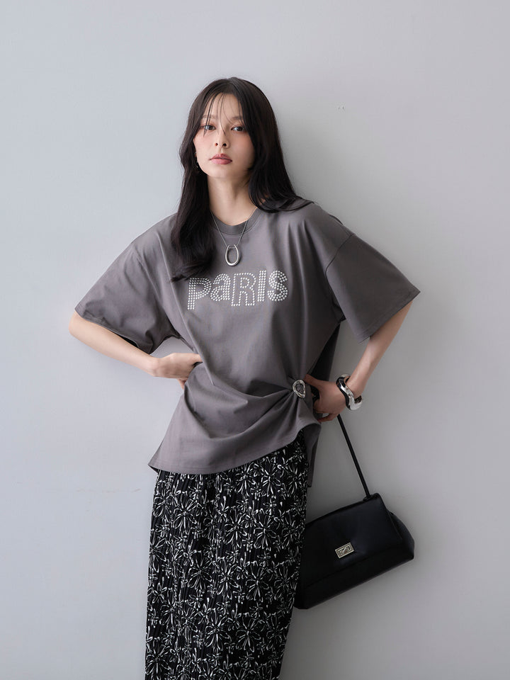 [予約]スタッズロゴTEE/gray