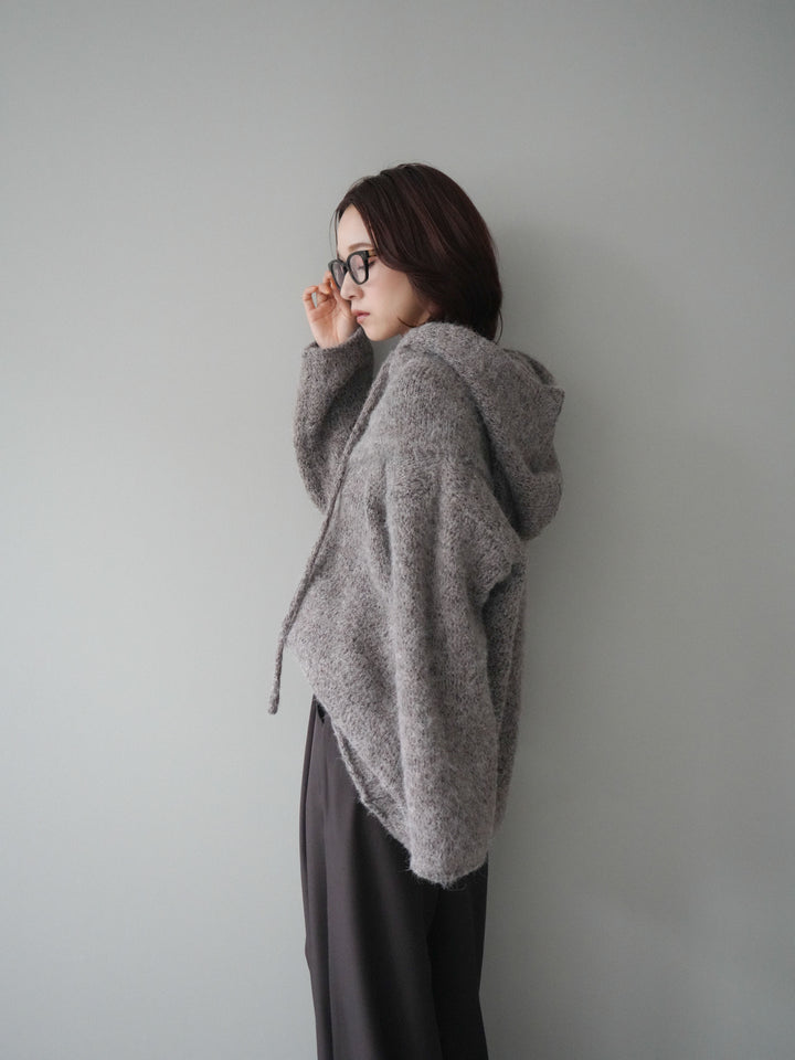 [SET]バラクラバSETニットプルオーバー+ベルトループデザインワイドパンツ(2set)