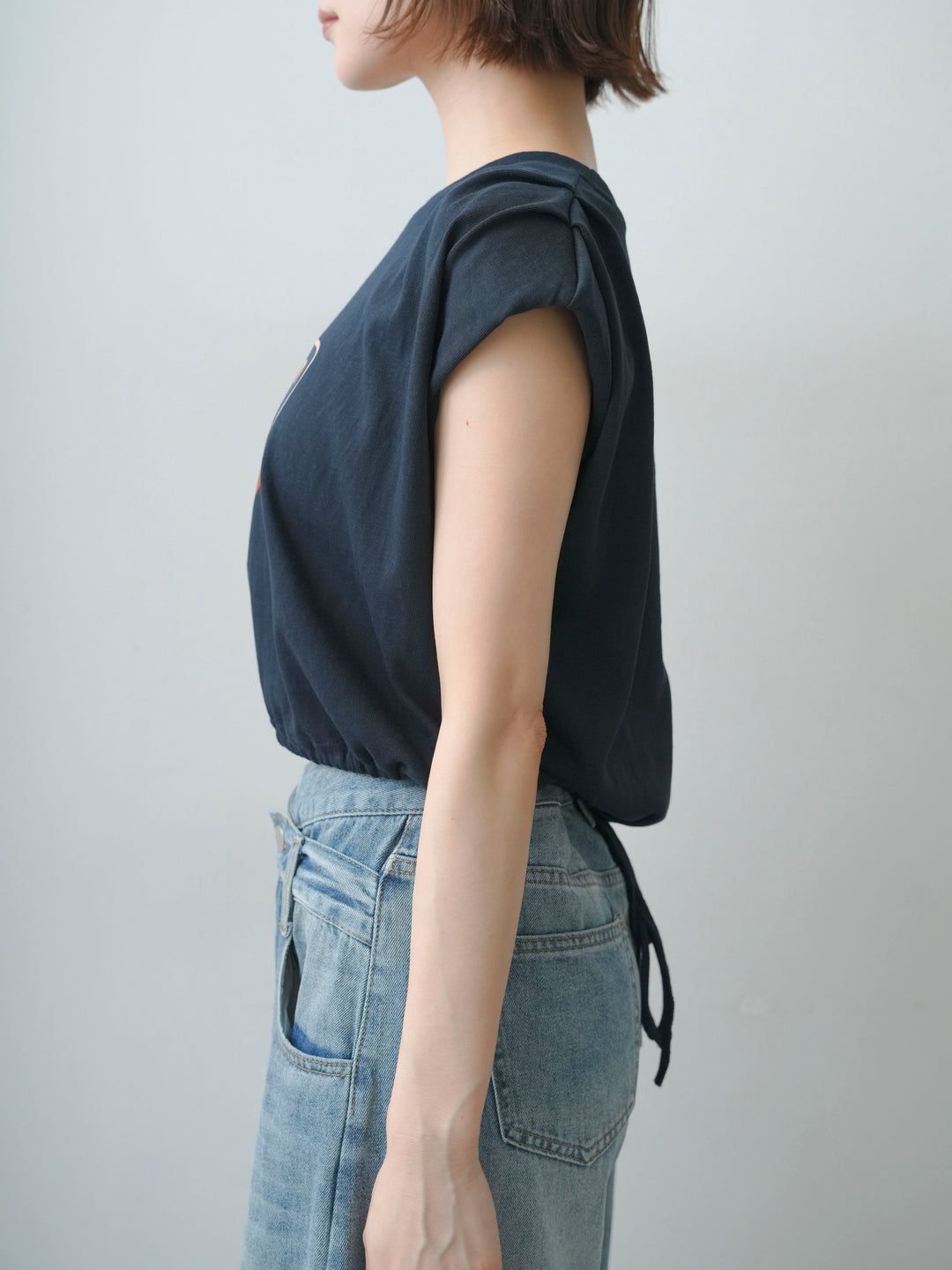 [予約]ヴィンテージロゴドロストTEE/navy